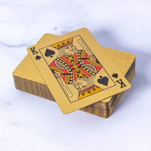 Cartas de Baralho Dourado Resistente a água anti Rasgo